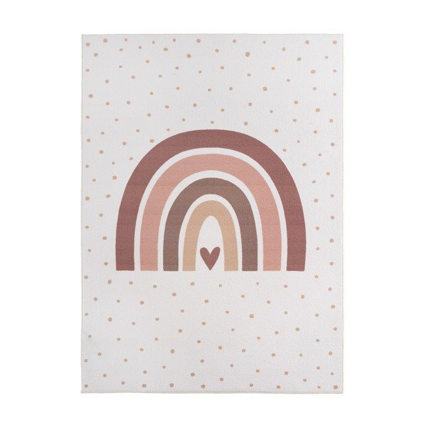 Skalbiamas kreminės spalvos vaikiškas kilimas 160x230 cm Coco 1132 – Ayyildiz Carpets