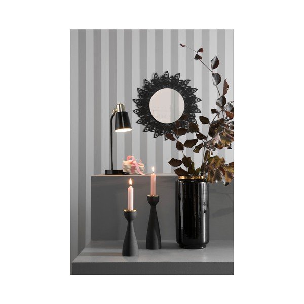 Sieninis veidrodis su juodos spalvos rėmu PT LIVING Peacock Feathers, ø 60 cm-image-1