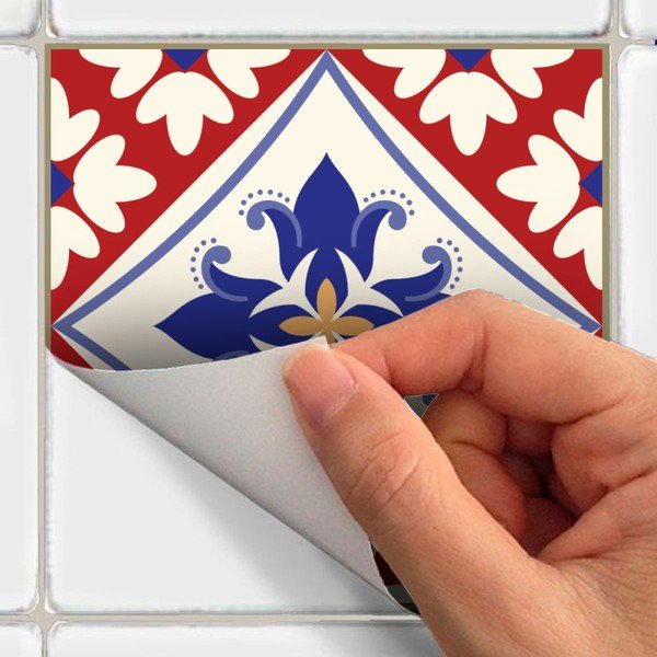 24 sieninių lipdukų rinkinys Ambiance Wall Decal Cement Tiles Azulejos Sofiana, 10 x 10 cm-image-3
