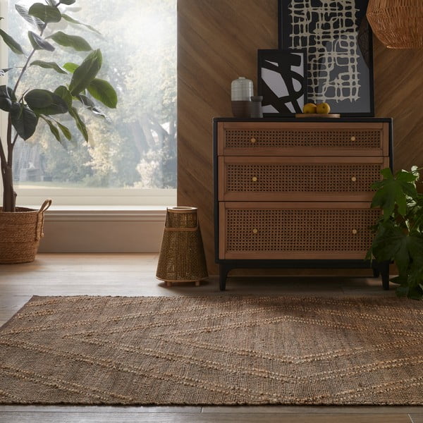Rudas džiuto kilimas Flair Rugs Trey, 160 x 230 cm-image-1