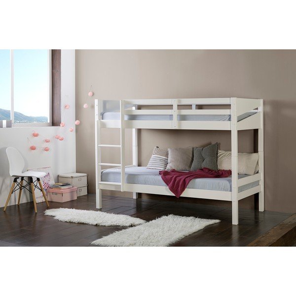 Balta dviaukštė lova Marckeric Torino, 202 x 98 cm-image-1