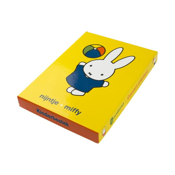 Vaikiški stalo įrankiai sidabrinės spalvos iš nerūdijančio plieno 4 vnt. Miffy – Zilverstad-image-3