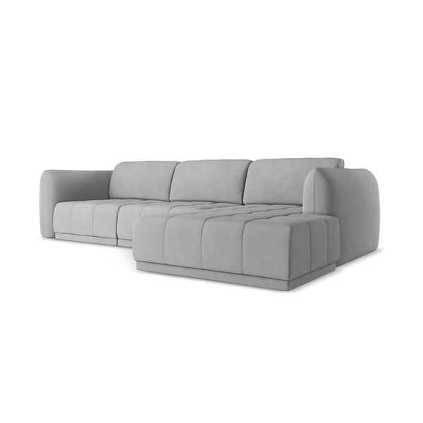 Šviesiai pilkos spalvos kampinė sofa (su dešiniuoju kampu) Hoku – Makamii-image-3