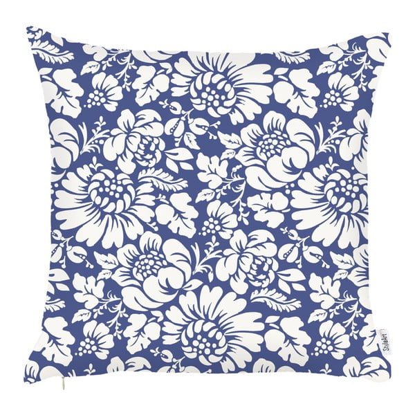 Mėlynas užvalkalas Mike & Co. NEW YORK Gėlės, 43 x 43 cm