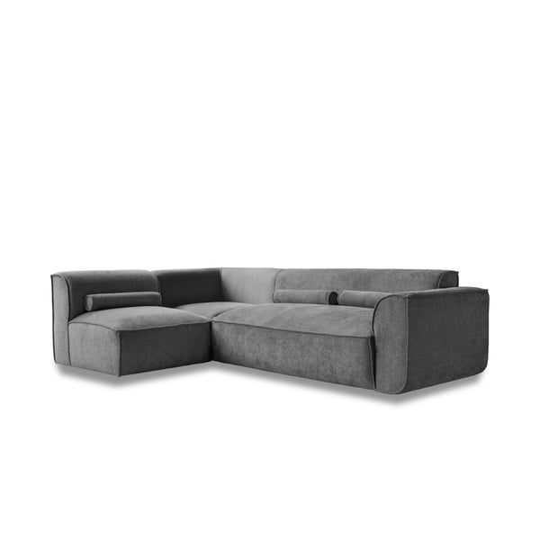 Kampinė sofa pilkos spalvos (su kairiuoju kampu) Flex Felix – Miuform