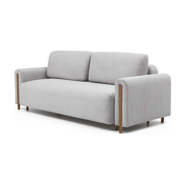 Šviesiai pilkos spalvos iš kordinio velveto sulankstoma/su sandėliavimo vieta sofa 244 cm Arcadova – ELTAP-image-2