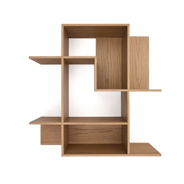 Natūralios spalvos modulinė lentyna iš ąžuolo 80x80x25 cm Ina – Kave Home-image-2