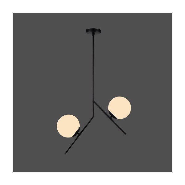 Juodas pakabinamas šviestuvas Squid Lighting Diagonal, aukštis 74 cm-image-1