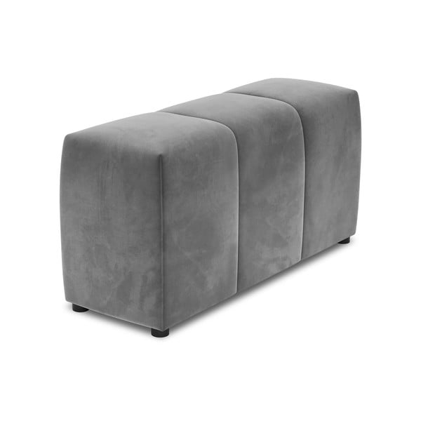 Pilkas aksominis modulinės sofos porankis Rome Velvet - Cosmopolitan Design
