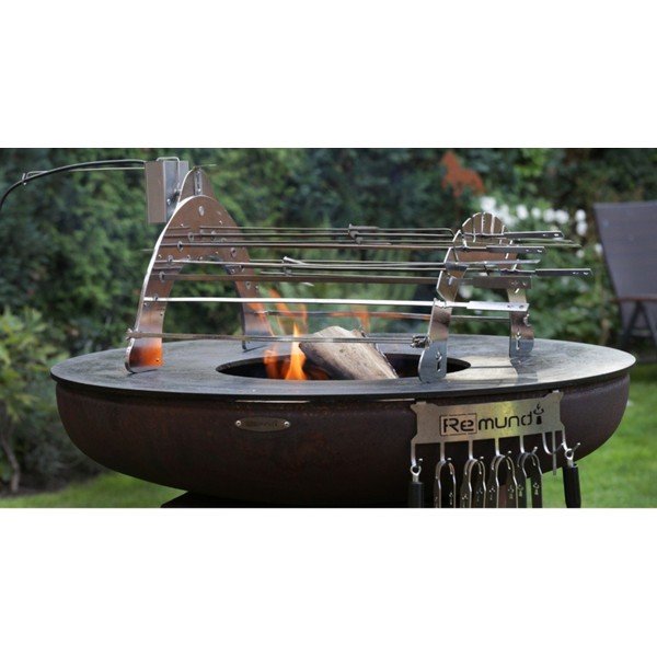 Iš chromuoto plieno grilio stovas Rotisserie Set – Remundi-image-3