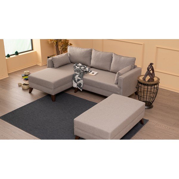 Kampinė sofa smėlio spalvos (su kairiuoju kampu) Bella – Artie-image-1