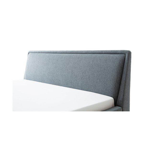Žalios spalvos/mėlynos spalvos dvigulė lova audiniu dengta be grotelių 180x200 cm Frieda – Meise Möbel-image-3