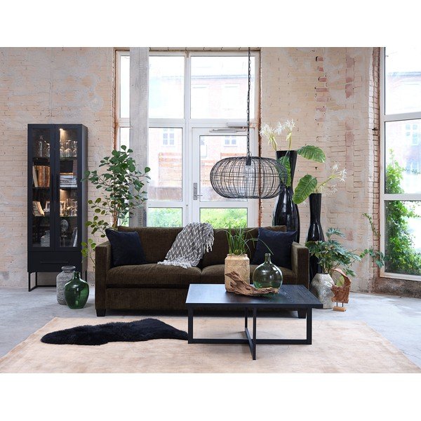 Juodos spalvos ąžuolo kavos staliukas Canett Elliot, 100 x 100 cm-image-4