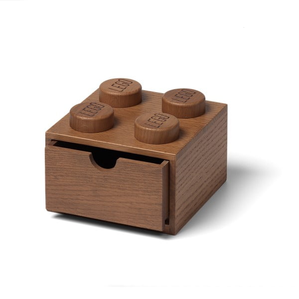 Vaikiška tamsaus beicuoto ąžuolo daiktadėžė LEGO® Wood