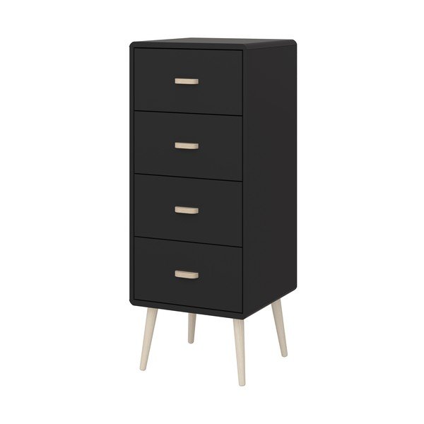 Juoda aukšta komoda 41x105 cm Mino - Tvilum-image-2
