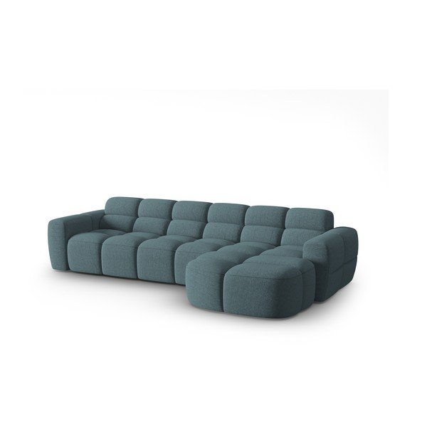 Kampinė sofa mėlynos spalvos Lisa – Micadoni Home-image-3