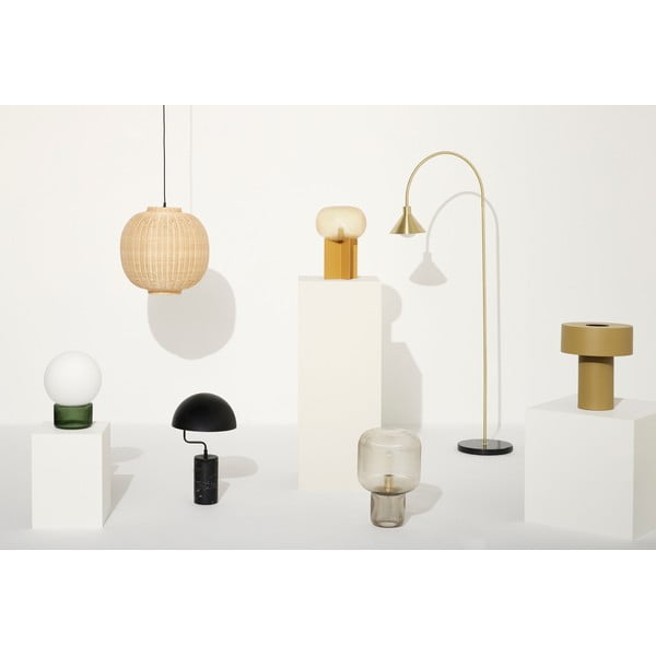 Stalinis šviestuvas baltos spalvos/žalios spalvos (aukštis 33 cm) Sphere – Hübsch-image-1