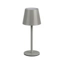 Pilkos spalvos stalinis šviestuvas LED (aukštis 21 cm) su metaliniu gaubtu Diaz – Reality