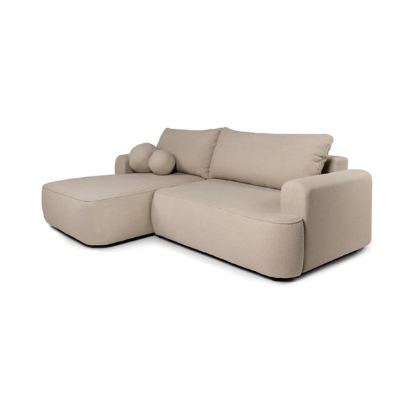 Iš boucle sulankstoma kampinė sofa smėlio spalvos (su kairiuoju kampu) Quinoa – Bonami Selection-image-2