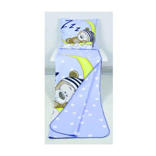 Šviesiai mėlyna kūdikių antklodė 85x125 cm - OYO kids