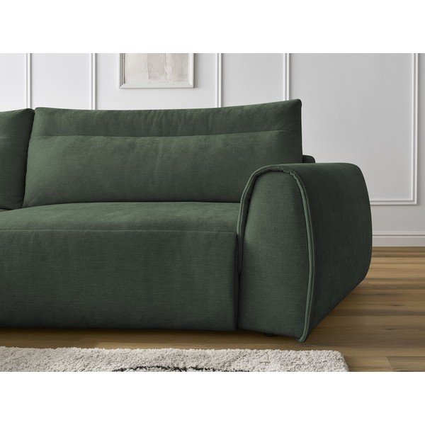 Kampinė sofa tamsiai žalios spalvos Aden – Bobochic Paris-image-1