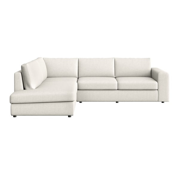 Kreminės spalvos kampinė sofa (su kairiuoju kampu/„L“ formos) Baga – Rodier