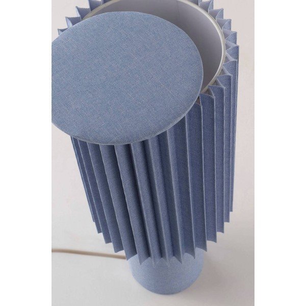 Mėlynos spalvos iš lino stalinis šviestuvas (aukštis 45 cm) Harriet – Jotex-image-3