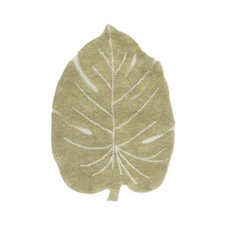 Skalbiamas/rankų darbo iš medvilnės vaikiškas kilimas khaki spalvos 75x100 cm Mini Monstera Olive – Lorena Canals