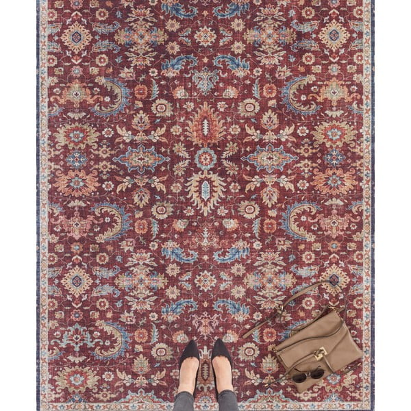 Tamsiai raudonas kilimas Nouristan Vivana, 80 x 200 cm-image-1