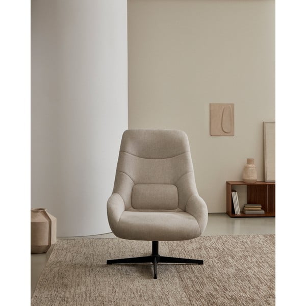 Krėslas smėlio spalvos Celida – Kave Home-image-1