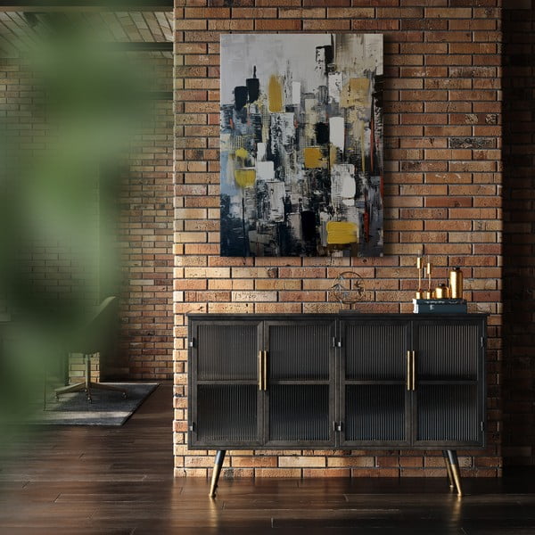 Paveikslas su rankomis dažytais elementais 70x100 cm Cityscape – Styler-image-4