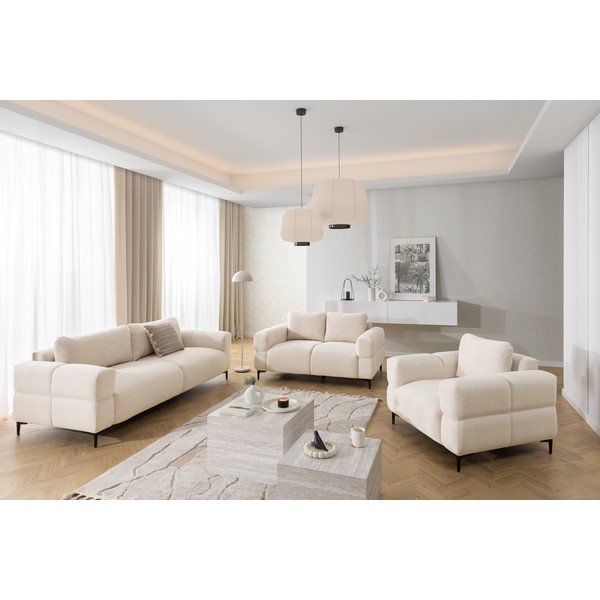 Kreminės spalvos sofa 217 cm Helio – Ropez-image-1