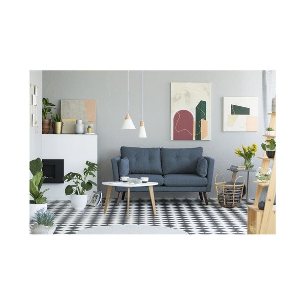 Tamsiai mėlyna 2 vietų sofa Mazzini Sofos Elena-image-4