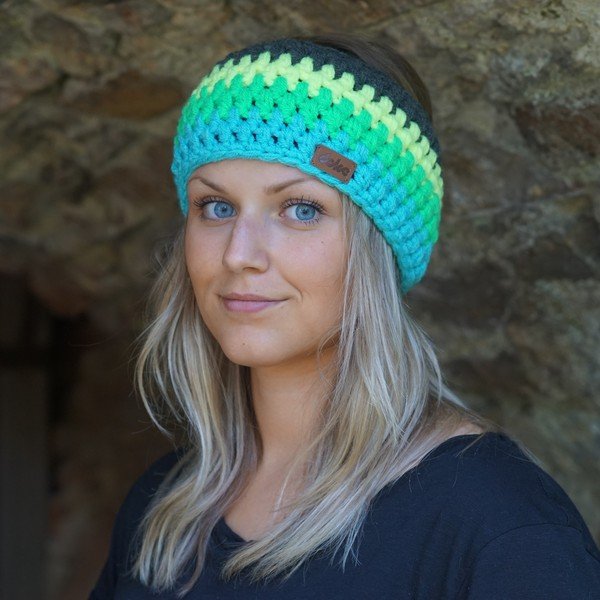 Rankomis megztas galvos apdangalas DOKE Stripes Blue-image-3