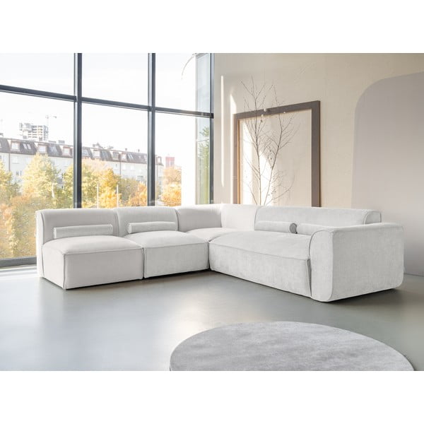 Kampinė sofa kreminės spalvos (su kairiuoju kampu) Flex Felix – Miuform-image-3