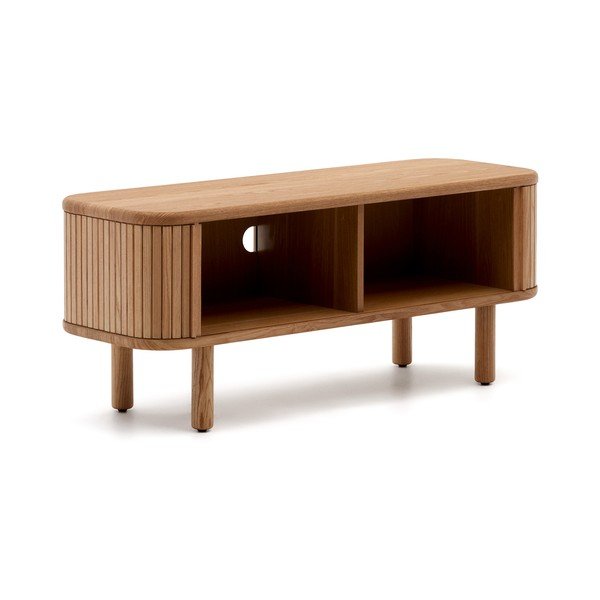 Natūralios spalvos TV spintelė iš uosio 120x50x40 cm Mailen – Kave Home-image-3