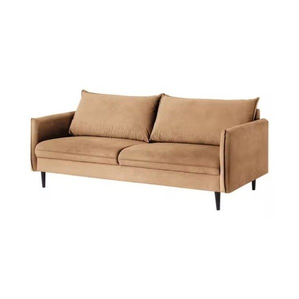 Rudos spalvos iš velveto sofa 203 cm Juli – Ropez