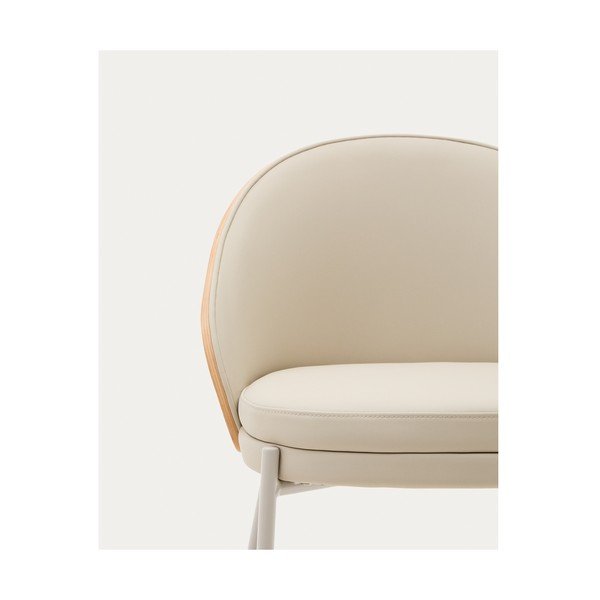 Kreminės spalvos valgomojo kėdė Eamy – Kave Home-image-3