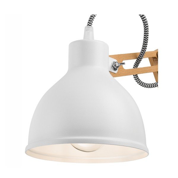 Sieninė lempa baltos spalvos/rudos spalvos ø 15 cm Marcello – LAMKUR-image-3