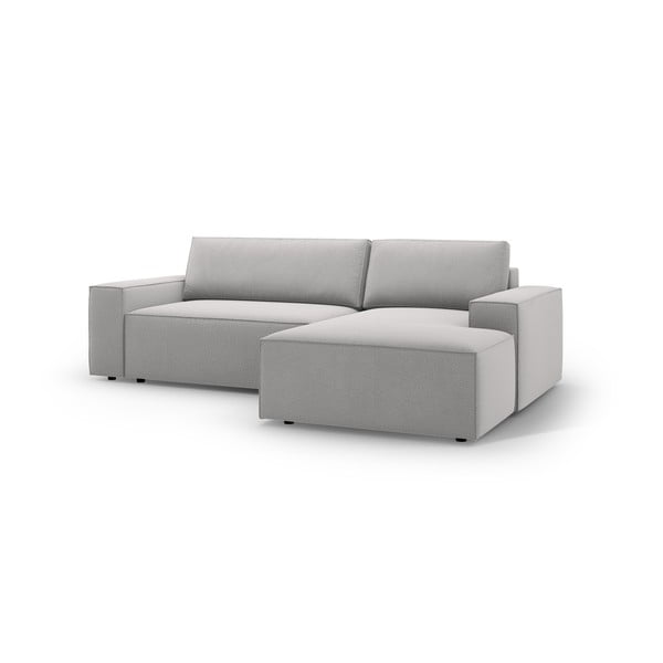 Sulankstoma kampinė sofa šviesiai pilkos spalvos (su dešiniuoju kampu) Jodie – Micadoni Home-image-2