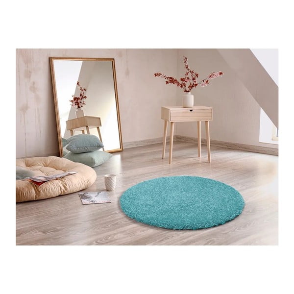 Šviesiai mėlynas kilimas Universal Aqua Liso, ø 100 cm-image-2