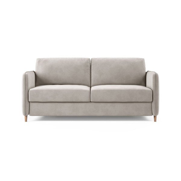 Smėlio spalvos sofa miegojimui iš velveto 184 cm – Micadoni 