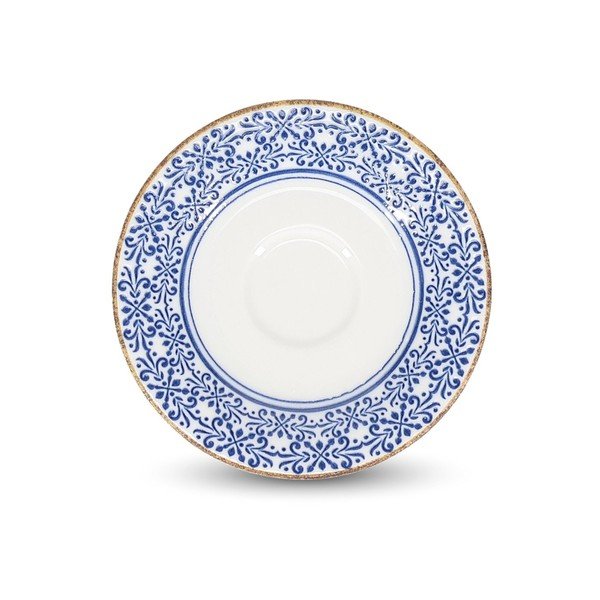 Baltos spalvos/mėlynos spalvos iš porceliano lėkštutė ø 14 cm Azul – BonBistro