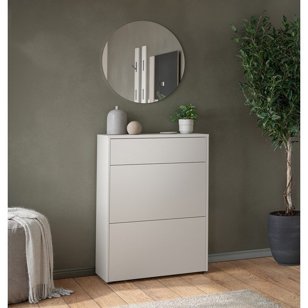 Kreminės spalvos matinis spintelė 70x99x34 cm Binetto – Germania-image-1