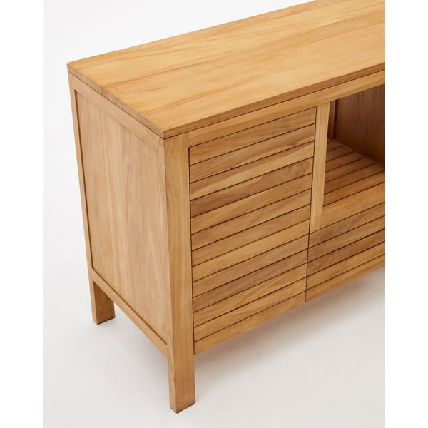 Žema spintelė po kriaukle iš tikmedžio masyvo natūralios spalvos 120x80 cm Neria – Kave Home-image-4