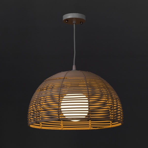 Iš rotango lubinis šviestuvas natūralios spalvos su rotango gaubtu ø 38 cm Natural Way – Casa Selección-image-1