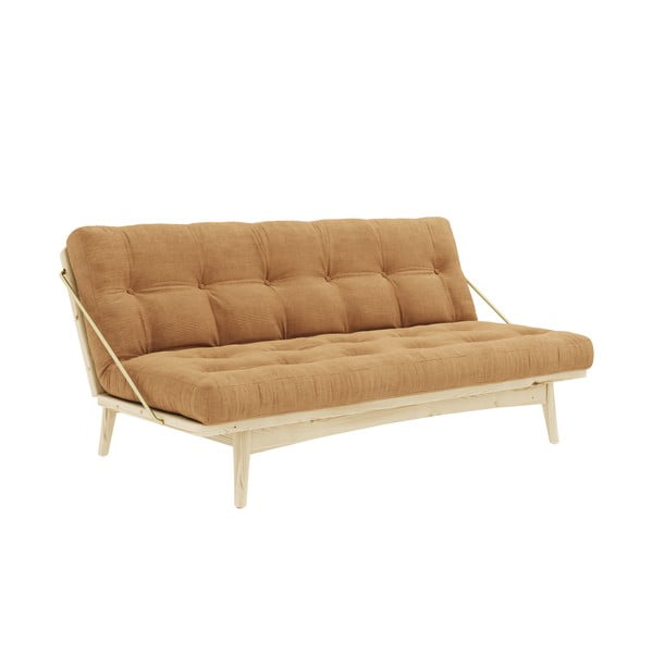 Garstyčių spalvos sofa lova 190 cm Folk - Karup Design-image-3
