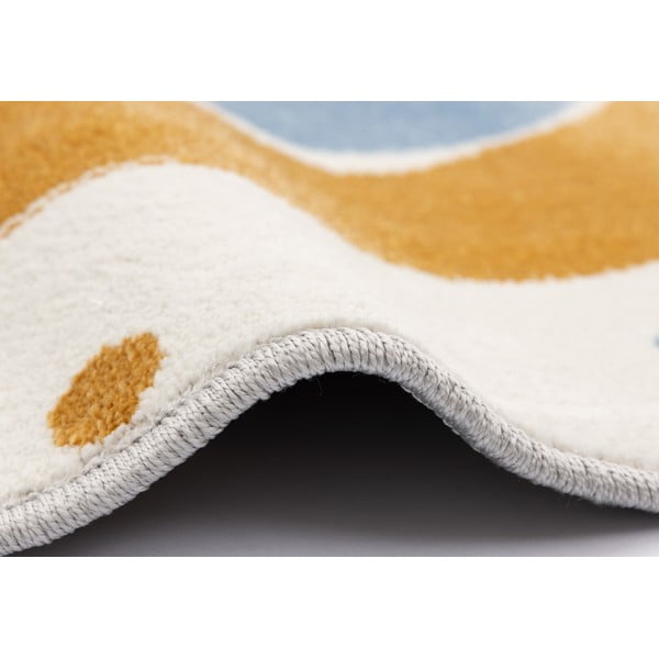 Ochros spalvos/dramblio kaulo spalvos vaikiškas kilimas ø120 cm Joyful Gold – FD-image-2