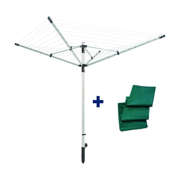 Sidabrinės spalvos sodo skalbinių džiovykla 50 m LinoLift 500 – LEIFHEIT