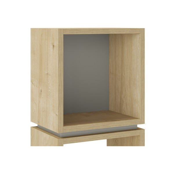 Knygų spinta  žalios spalvos/natūralios spalvos iš ąžuolo 32x133 cm Lofty – Marckeric-image-3